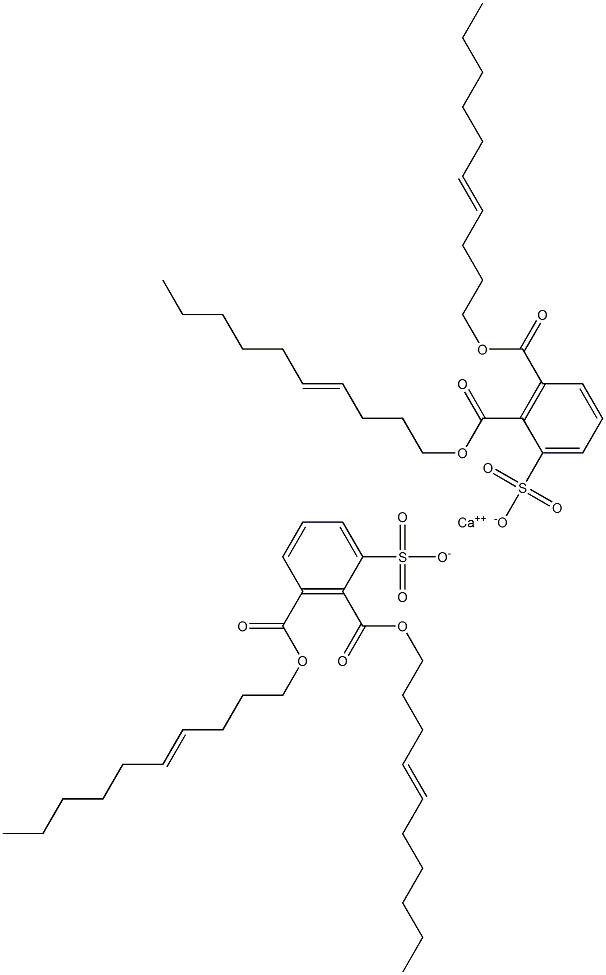 Bis[2,3-di(4-decenyloxycarbonyl)benzenesulfonic acid]calcium salt Struktur