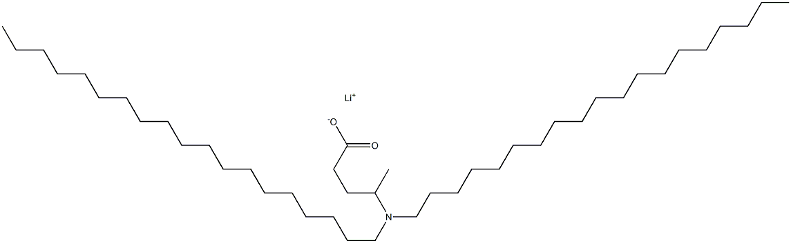 4-(Dinonadecylamino)valeric acid lithium salt Struktur