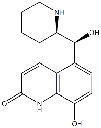 8-Hydroxy-5-[(R)-hydroxy-[(S)-piperidin-2-yl]methyl]quinolin-2(1H)-one Struktur