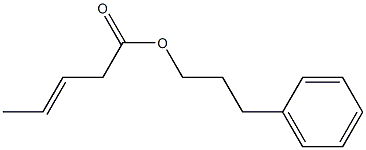 3-Pentenoic acid 3-phenylpropyl ester Struktur