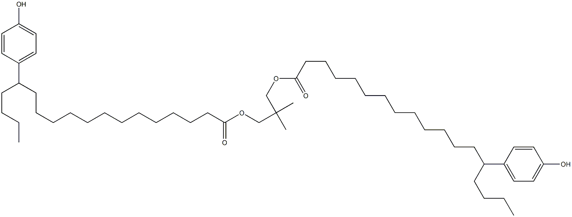 Bis[14-(4-hydroxyphenyl)stearic acid]2,2-dimethylpropane-1,3-diyl ester Struktur