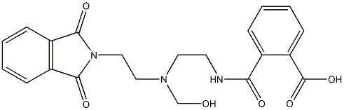 2-[[[2-[[2-[(1,3-Dihydro-1,3-dioxo-2H-isoindol)-2-yl]ethyl](hydroxymethyl)amino]ethyl]amino]carbonyl]benzoic acid Struktur