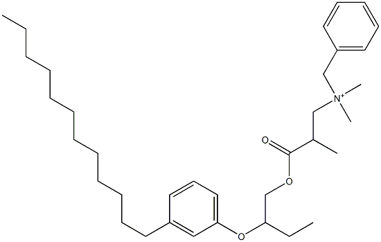 N,N-Dimethyl-N-benzyl-N-[2-[[2-(3-dodecylphenyloxy)butyl]oxycarbonyl]propyl]aminium Struktur