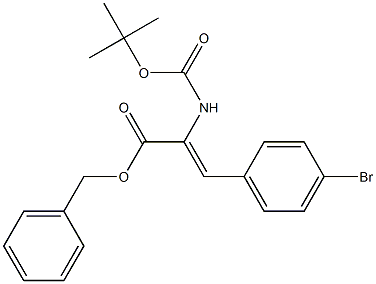 3-(4-Bromophenyl)-2-[(tert-butoxy)carbonylamino]acrylic acid benzyl ester Struktur