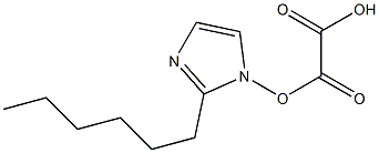 Oxalic acid 1-[2-hexyl-1H-imidazol-1-yl] ester Struktur