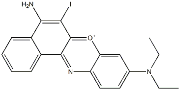 5-Amino-9-(diethylamino)-6-iodobenzo[a]phenoxazin-7-ium Struktur