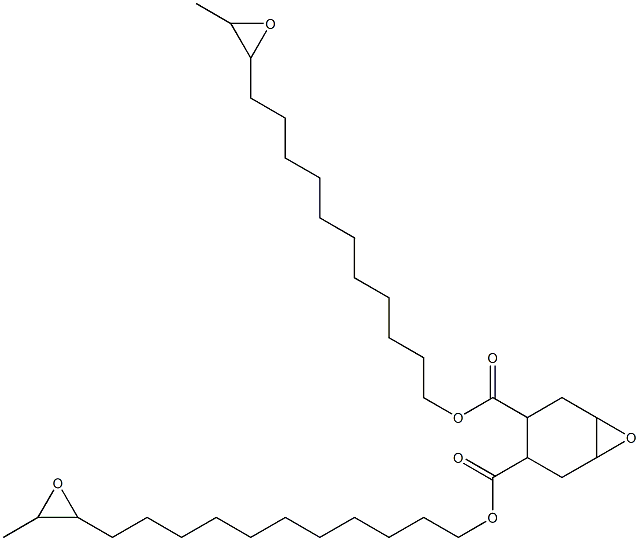 7-Oxabicyclo[4.1.0]heptane-3,4-dicarboxylic acid bis(12,13-epoxytetradecan-1-yl) ester Struktur