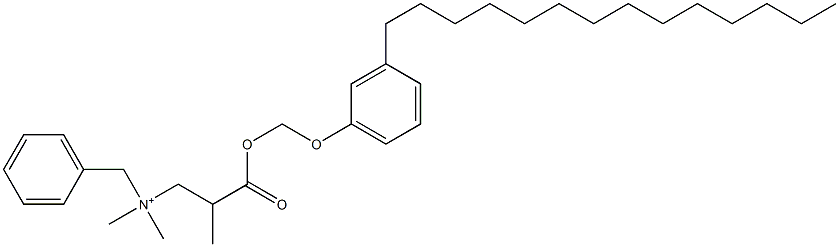 N,N-Dimethyl-N-benzyl-N-[2-[[(3-tetradecylphenyloxy)methyl]oxycarbonyl]propyl]aminium Struktur