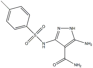 5-Amino-3-(4-methylphenylsulfonylamino)-1H-pyrazole-4-carboxamide Struktur