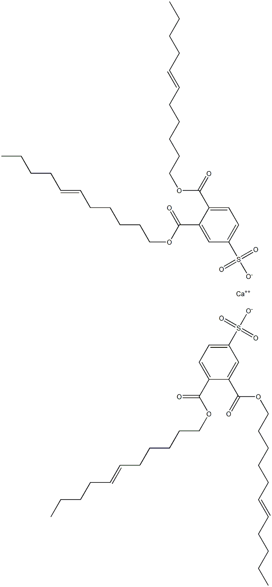 Bis[3,4-di(6-undecenyloxycarbonyl)benzenesulfonic acid]calcium salt Struktur