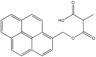 2-Methylmalonic acid hydrogen 1-(1-pyrenylmethyl) ester Struktur