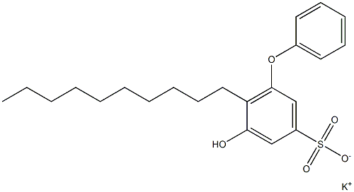 5-Hydroxy-6-decyl[oxybisbenzene]-3-sulfonic acid potassium salt Struktur