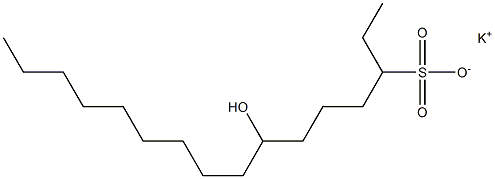 7-Hydroxyhexadecane-3-sulfonic acid potassium salt Struktur