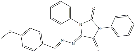 5-[2-(4-Methoxybenzylidene)hydrazono]-1,3-diphenyl-3,5-dihydro-1H-imidazole-2,4-dione Struktur