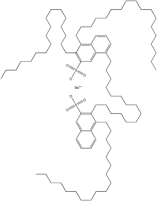 Bis(3,4-dioctadecyl-2-naphthalenesulfonic acid)barium salt Struktur