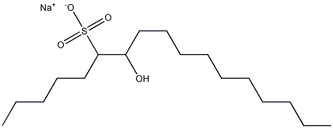 7-Hydroxyheptadecane-6-sulfonic acid sodium salt Struktur