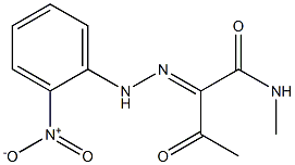 2-[2-(2-Nitrophenyl)hydrazono]-1-(methylamino)butane-1,3-dione Struktur