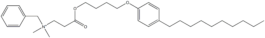 N,N-Dimethyl-N-benzyl-N-[2-[[4-(4-decylphenyloxy)butyl]oxycarbonyl]ethyl]aminium Struktur