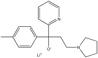 Lithium 3-(1-pyrrolidinyl)-1-(2-pyridyl)-1-(p-tolyl)propane-1-olate Struktur