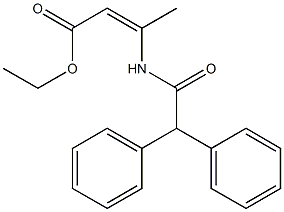 3-(Diphenylacetylamino)-2-butenoic acid ethyl ester Struktur