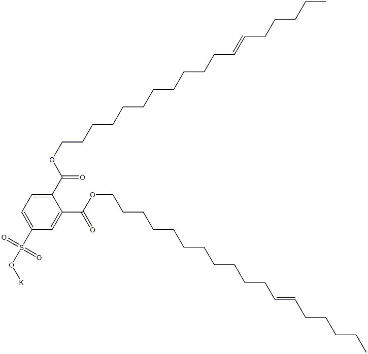 4-(Potassiosulfo)phthalic acid di(12-octadecenyl) ester Struktur