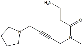 N-Methyl-N-[4-(1-pyrrolidinyl)-2-butynyl]-3-aminopropanamide Struktur