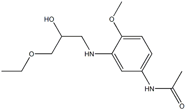 3'-(3-Ethoxy-2-hydroxypropylamino)-4'-methoxyacetanilide Struktur