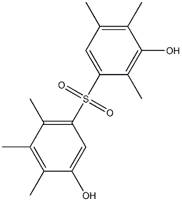 3,3'-Dihydroxy-2,4,4',5,5',6'-hexamethyl[sulfonylbisbenzene] Struktur