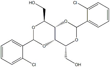 2-O,4-O:3-O,5-O-Bis(2-chlorobenzylidene)-L-glucitol Struktur