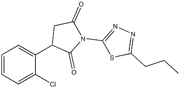 1-(5-Propyl-1,3,4-thiadiazol-2-yl)-3-(2-chlorophenyl)pyrrolidine-2,5-dione Struktur