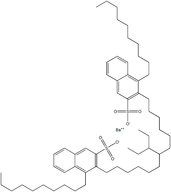 Bis(3,4-didecyl-2-naphthalenesulfonic acid)barium salt Struktur