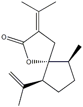 (5R,6S,9S)-6-Methyl-9-isopropenyl-3-isopropylidene-1-oxaspiro[4.4]nonan-2-one Struktur