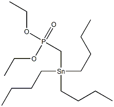 Tributylstannylmethylphosphonic acid diethyl ester Struktur