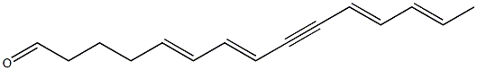 5,7,11,13-Pentadecatetrene-9-ynal Struktur