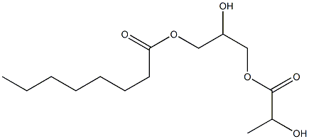 2-Hydroxypropionic acid 2-hydroxy-3-octanoyloxypropyl ester Struktur