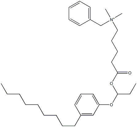 N,N-Dimethyl-N-benzyl-N-[4-[[1-(3-nonylphenyloxy)propyl]oxycarbonyl]butyl]aminium Struktur