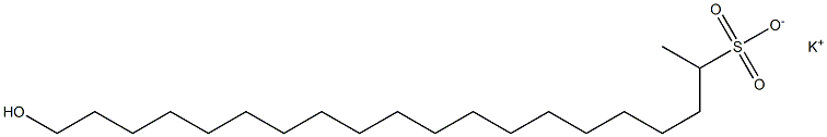 20-Hydroxyicosane-2-sulfonic acid potassium salt Struktur