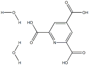 Pyridine-2,4,6-tricarboxylic acid dihydrate Struktur