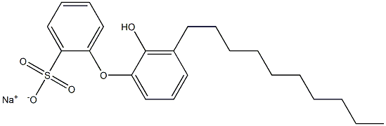 2'-Hydroxy-3'-decyl[oxybisbenzene]-2-sulfonic acid sodium salt Struktur