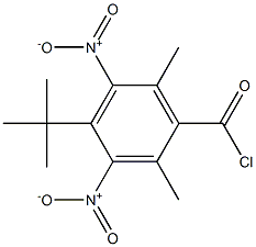 4-tert-Butyl-2,6-dimethyl-3,5-dinitrobenzenecarbonyl chloride Struktur