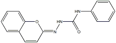 2H-1-Benzopyran-2-one 4-phenyl semicarbazone Struktur