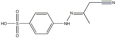 4-[2-(2-Cyano-1-methylethylidene)hydrazino]benzenesulfonic acid Struktur