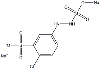 2-Chloro-5-[2-(sodiosulfo)hydrazino]benzenesulfonic acid sodium salt Struktur