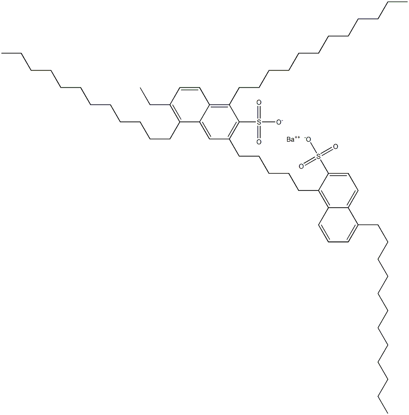 Bis(1,5-didodecyl-2-naphthalenesulfonic acid)barium salt Struktur