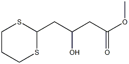 3-Hydroxy-4-(1,3-dithian-2-yl)butyric acid methyl ester Struktur