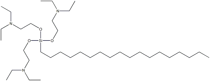 2,2',2''-[(Octadecylsilylidyne)trisoxy]tri[N,N-diethylethanamine] Struktur