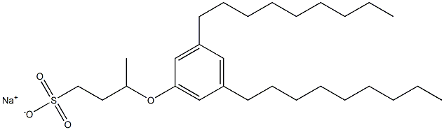 3-(3,5-Dinonylphenoxy)butane-1-sulfonic acid sodium salt Struktur