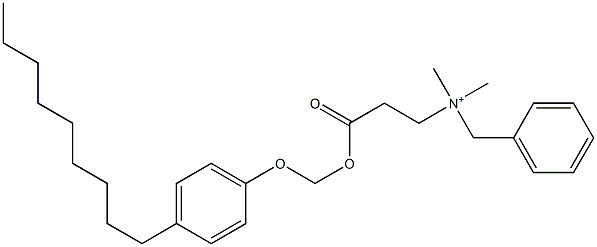 N,N-Dimethyl-N-benzyl-N-[2-[[(4-nonylphenyloxy)methyl]oxycarbonyl]ethyl]aminium Struktur