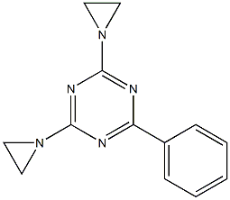 4-Phenyl-2,6-bis(1-aziridinyl)-1,3,5-triazine Struktur