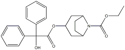 8-Ethoxycarbonyl-8-azabicyclo[3.2.1]octan-3-ol hydroxydiphenylacetate Struktur